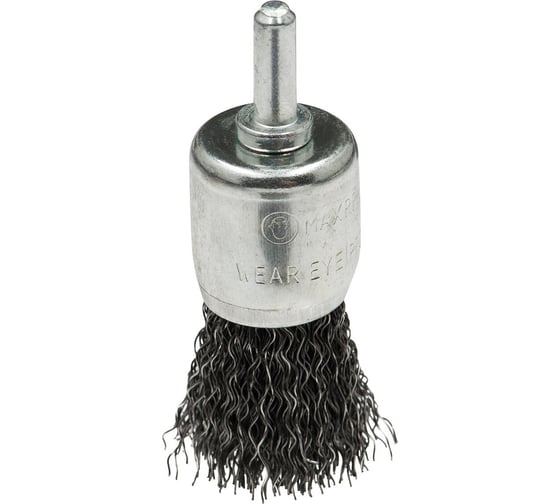 Изображение товара Щетка концевая Мастер (50 шт; 30 мм; гофрированная стальная проволока 0.3 мм; хвостовик 6 мм) для дрелей Профоснастка 20205003