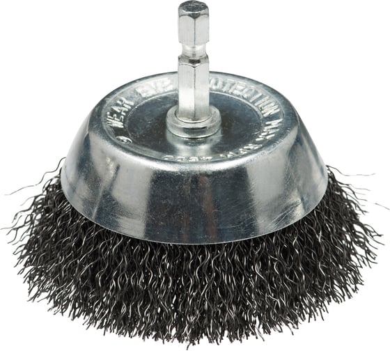 Изображение товара Щетка чашечная (15 шт; 50 мм; хвостовик HEX1/4; нержавеющая гофрированная проволока 0.3 мм) для дрелей Профоснастка 20902001