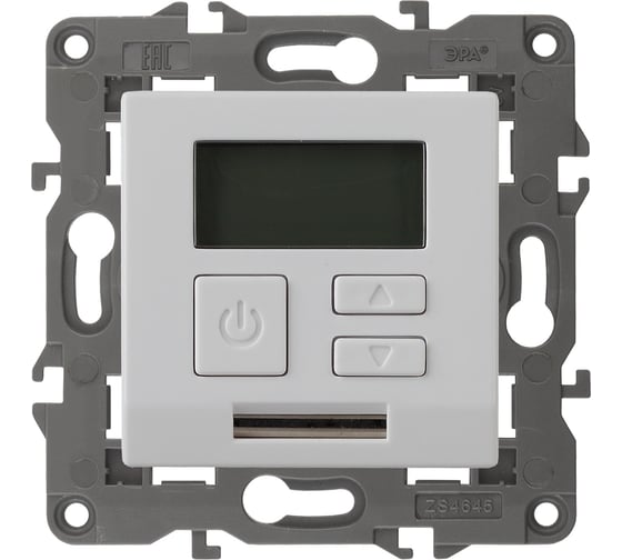 Изображение товара Терморегулятор ЭРА 14-4111-01 универс. 230В-Imax16А, IP20, Elegance, белый Б0034375