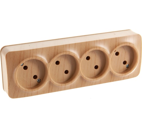 Изображение товара Розетка IONICH 4-ая б/з сосна 1456