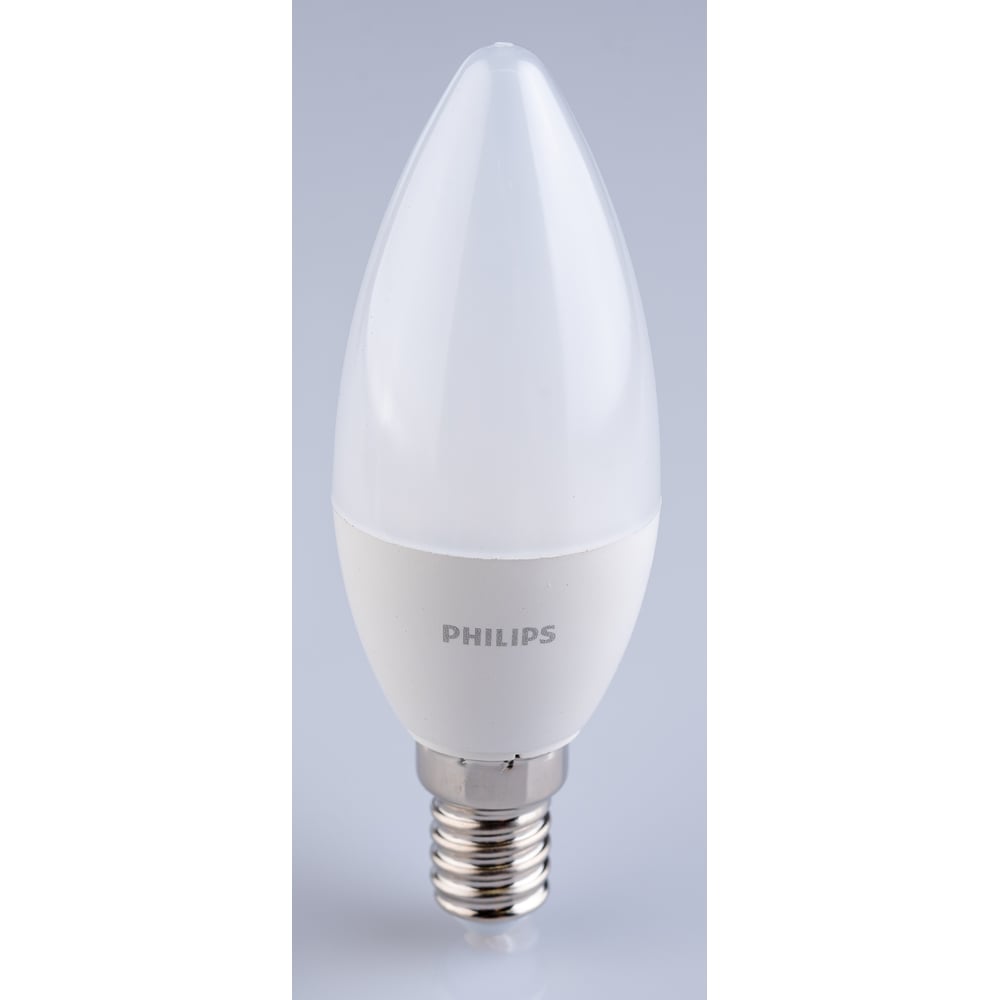 фото Светодиодная лампа philips essled candle 6.5-75вт e14 нейтральный белый свет 1267367