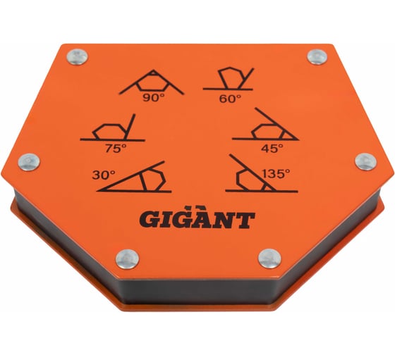 Изображение товара Угольник магнитный шестиугольник 75LBS (0, 45, 60, 75, 90, 135 град; усилие 34 кг) Gigant G-0515