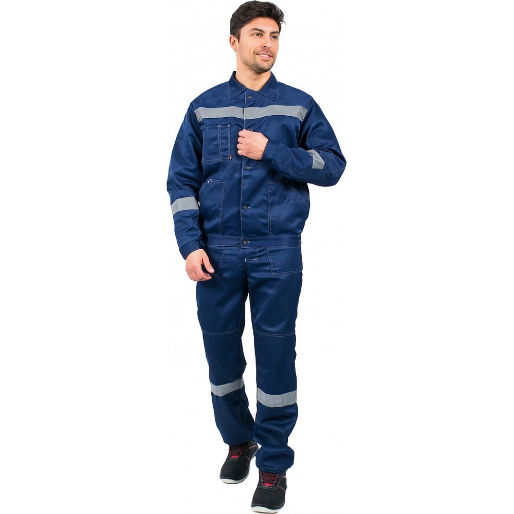 Изображение товара Костюм с брюками Факел Лигор-1 СОП смесовая ткань 52-54 темно-синий