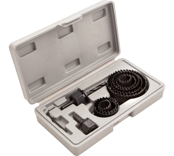 Изображение товара Набор кольцевых пил по дереву, 19-64 мм 11 предм, MATRIX 70473