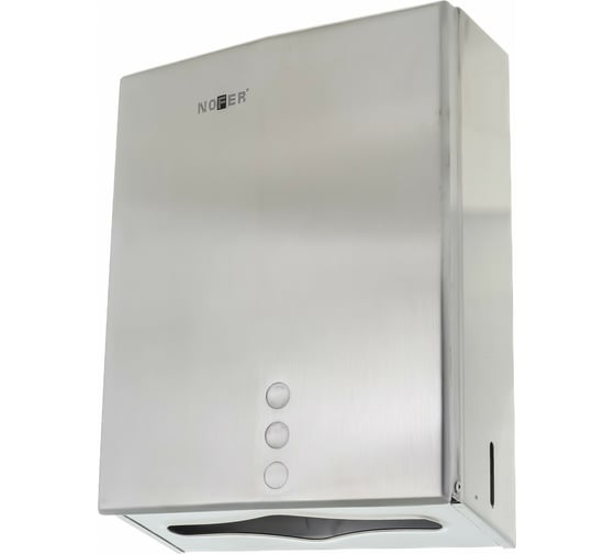 Изображение товара Диспенсер для бумажных полотенец Nofer industrial evo из нержавеющей стали матовый 04046.S