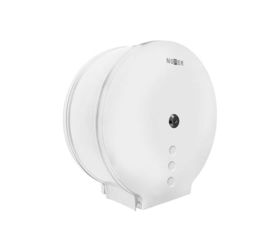 Изображение товара Диспенсер для туалетной бумаги Nofer круглый из нержавеющей стали белый 05006.W