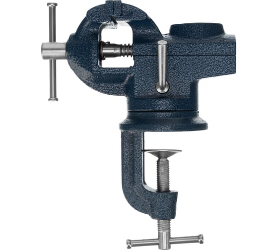 Изображение товара Слесарные тиски с наковальней СИБРТЕХ настольные, поворотные,ширина рабочих губок 50 мм 18668