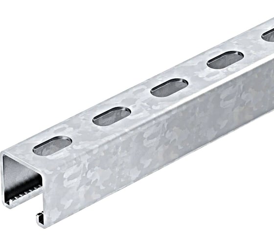 Изображение товара STRUT профиль OBO Bettermann перфорированный по основанию, 41х41x3000 мм, S=2.5 мм, оцинкованная сталь 1122910