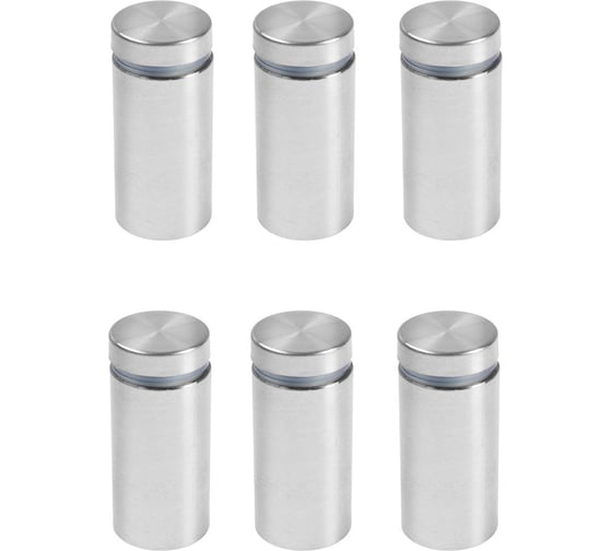 Изображение товара Дистанционный держатель для табличек ТУНДРА 19x40 мм, цвет матовый никель, набор 6 шт. 4679251