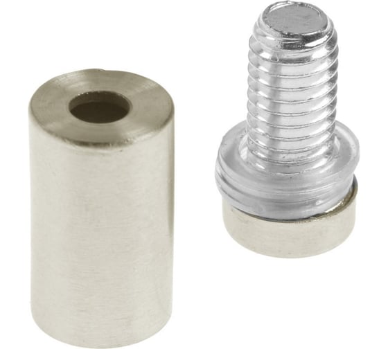 Изображение товара Дистанционный держатель для табличек ТУНДРА 12x25 мм, цвет матовый никель, набор 10 шт. 4679244