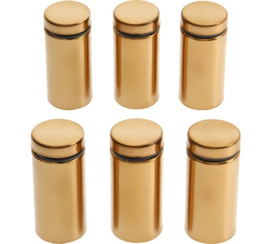 Изображение товара Дистанционный держатель для табличек ТУНДРА 19x40 мм, цвет золото, набор 6 шт. 9558840