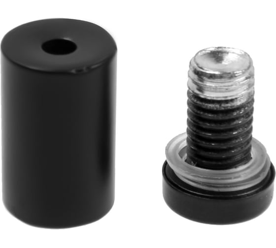 Изображение товара Дистанционный держатель для табличек ТУНДРА 16x30 мм, цвет черный, набор 6 шт. 9558829