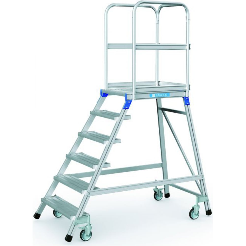 Изображение товара Передвижная подмость Zarges 6 ступеней с односторонним подъемом