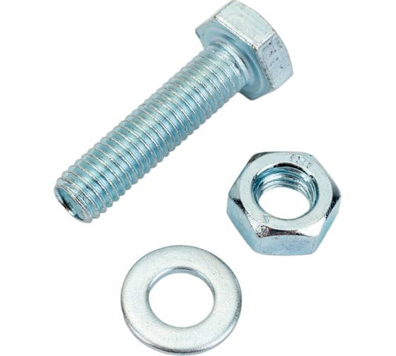 Изображение товара Болт с ш/г полная резьба Качественный КРЕПЕЖ набор DIN 933 10х40 15 шт 0301063 КЧ