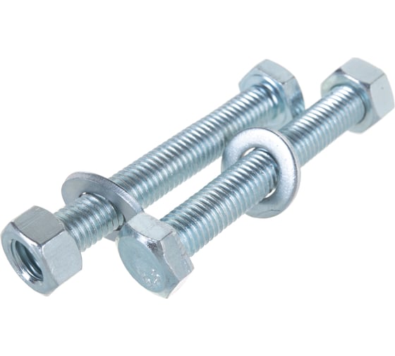Изображение товара Болт с ш/г полная резьба Качественный КРЕПЕЖ набор DIN 933 12х80 7 шт 0301085 КЧ