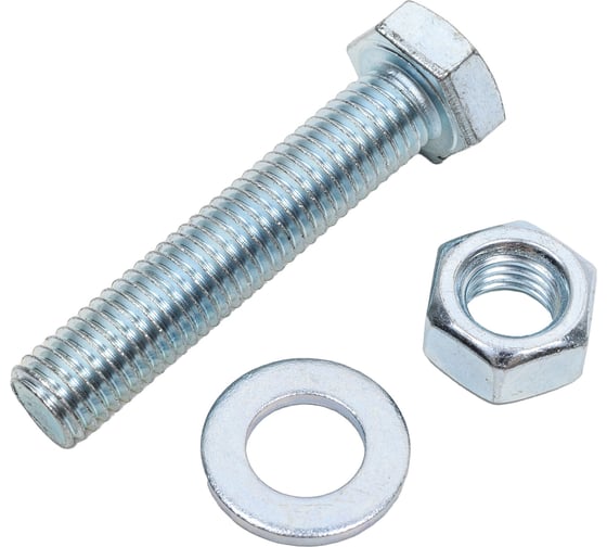 Изображение товара Болт с ш/г полная резьба Качественный КРЕПЕЖ набор DIN 933 12х60 10 шт 0301081 КЧ