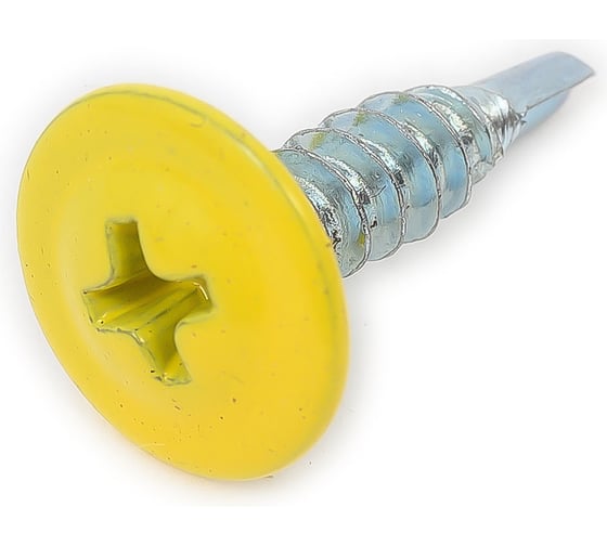 Изображение товара Прессшайба Качественный КРЕПЕЖ 4.2х16 мм, желтый цинк RAL 1018, сверло, 250 шт 0300187 КЧ