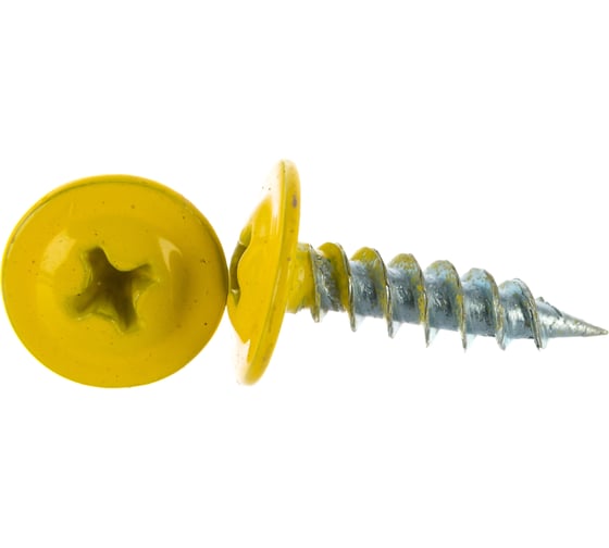 Изображение товара Прессшайба Качественный КРЕПЕЖ 4.2х16 мм, желтый цинк RAL 1018, острый, 250 шт 0200285 КЧ