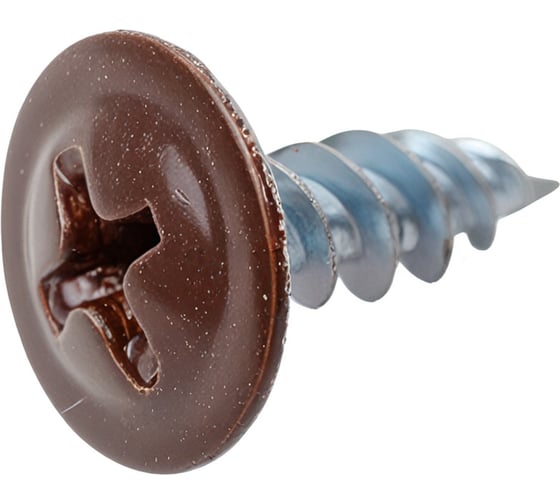 Изображение товара Прессшайба Качественный КРЕПЕЖ 4.2х13 мм, коричневая RAL 8017, острая, 300 шт 0200227 КЧ