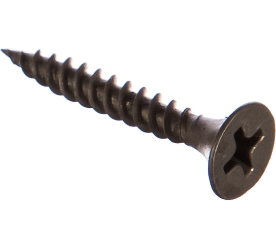 Изображение товара Саморез Качественный КРЕПЕЖ 3.5x25 мм, потай, частая резьба, оксид, 270 шт 0200391 КЧ