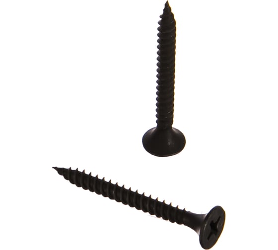 Изображение товара Саморез Качественный КРЕПЕЖ 3.5x35 мм, потай, частая резьба, оксид, 260 шт 0300395 КЧ