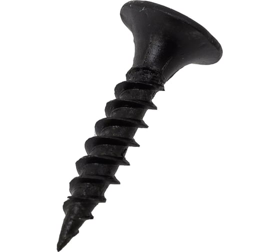 Изображение товара Саморез Качественный КРЕПЕЖ 3.5x19 мм, потай, частая резьба, оксид, 2100 шт 1000389 КЧ