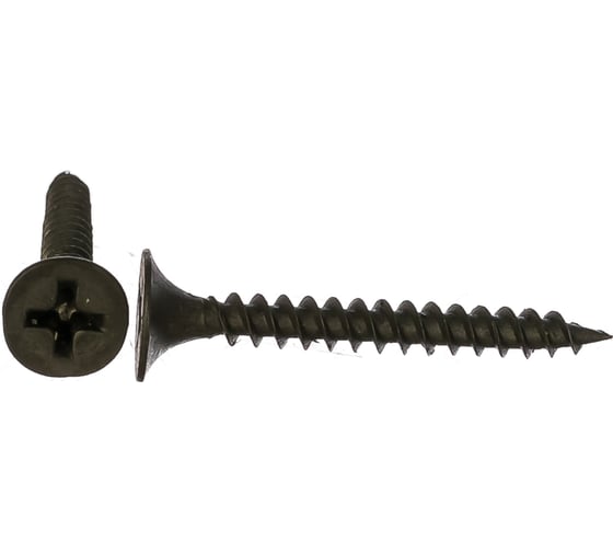 Изображение товара Саморез Качественный КРЕПЕЖ 3.5x32 мм, потай, частая резьба, оксид, 1030 шт 1000393 КЧ