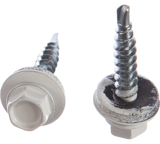 Изображение товара Кровельный саморез Качественный КРЕПЕЖ белый RAL 9003, 4.8х29 мм, 290 шт 1000093 КЧ