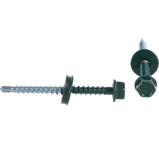 Изображение товара Кровельный саморез Качественный КРЕПЕЖ зеленый мох RAL 6005, 4.8х51 мм, 95 шт 0500109 КЧ