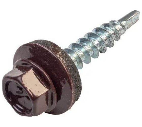 Изображение товара Кровельный саморез Качественный КРЕПЕЖ коричневый RAL 8017, 4.8х51 мм, 95 шт 0500121 КЧ