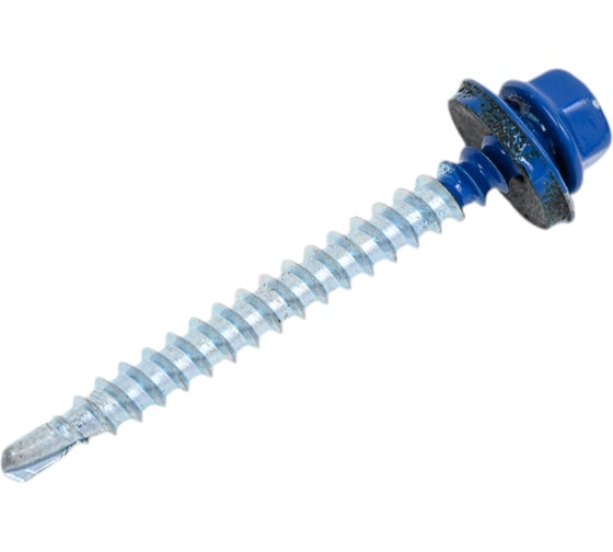Изображение товара Кровельный саморез Качественный КРЕПЕЖ синий RAL 5005, 4.8х51 мм, 35 шт 0200155 КЧ