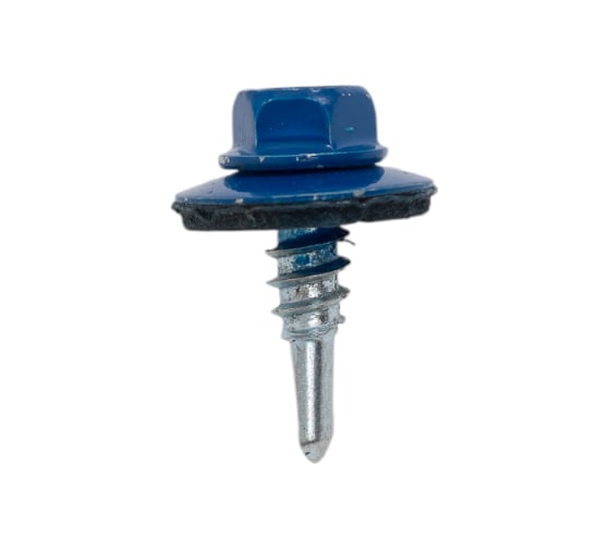 Изображение товара Кровельный саморез Качественный КРЕПЕЖ синий RAL 5005, 5.5х19 мм, 200 шт 1000711 КЧ