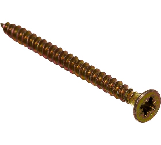 Изображение товара Шуруп Качественный КРЕПЕЖ желтый цинк 3.0x40, 230 шт. 0300431 КЧ