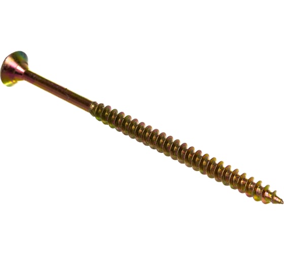 Изображение товара Шуруп Качественный КРЕПЕЖ желтый цинк 5.0x90, 55 шт. 0300513 КЧ