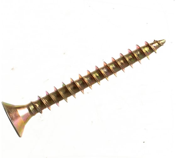 Изображение товара Шуруп Качественный КРЕПЕЖ желтый цинк 4,5x40, 120 шт. 0300483 КЧ