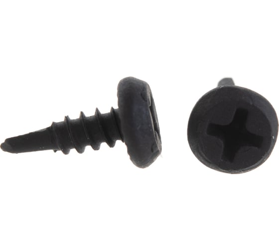 Изображение товара Саморез клоп крепежная техника чёрный сверло 3,8х11, 1000 шт. 430202 БК