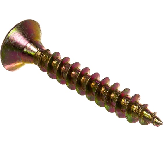 Изображение товара Шуруп Качественный КРЕПЕЖ желтый цинк 6,0x40, 80 шт. 0300517 КЧ