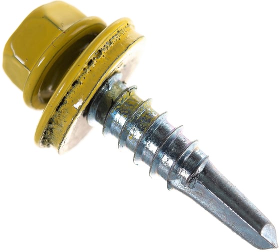 Изображение товара Кровельный саморез крепежная техника желтый цинк RAL 1018, 5.5х25 мм, 250 шт 420230 БК
