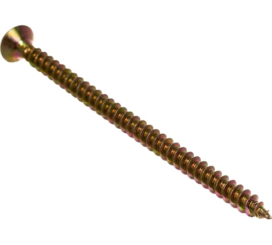 Изображение товара Шуруп Качественный КРЕПЕЖ желтый цинк 4,5x80, 80 шт. 0300493 КЧ