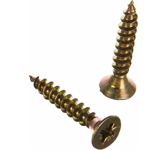 Изображение товара Шуруп Качественный КРЕПЕЖ желтый цинк 5.0x30, 150 шт. 0300497 КЧ