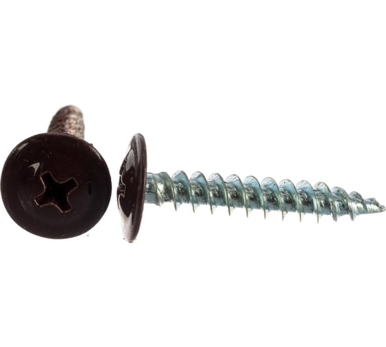 Изображение товара Прессшайба Качественный КРЕПЕЖ 4.2х25 мм, коричневая RAL 8017, острая, 160 шт 0200233 КЧ