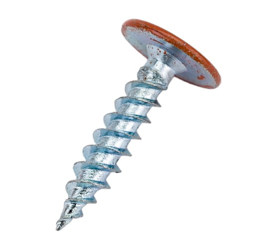 Изображение товара Прессшайба Качественный КРЕПЕЖ 4.2х19 мм, коричневая медь RAL 8004, острая, 250 шт 0300225 КЧ