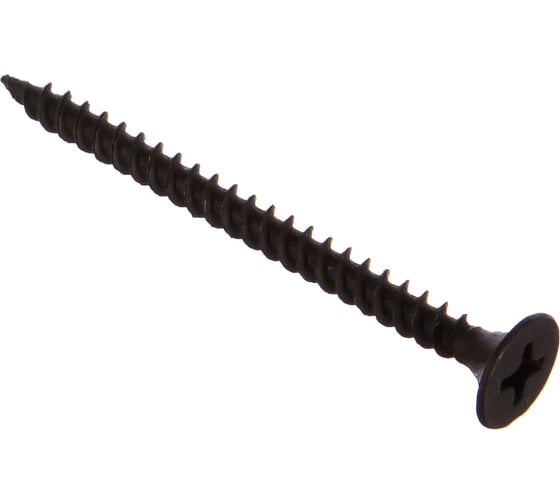 Изображение товара Саморез Качественный КРЕПЕЖ 3.5x45 мм, потай, частая резьба, оксид, 110 шт 0200399 КЧ