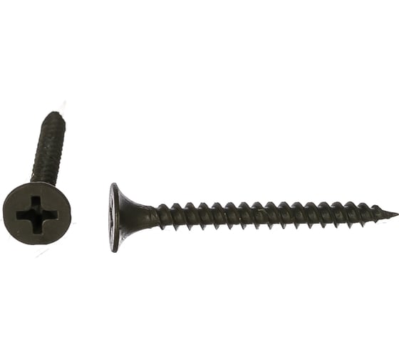 Изображение товара Саморез Качественный КРЕПЕЖ 3.5x35 мм, потай, частая резьба, оксид, 900 шт 1000395 КЧ