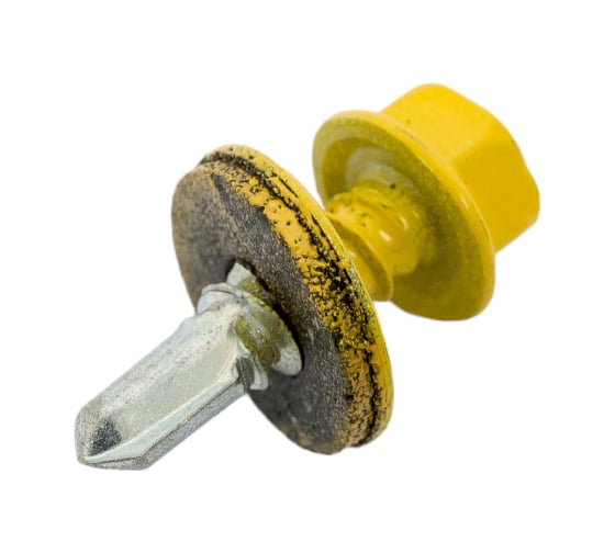 Изображение товара Кровельный саморез Качественный КРЕПЕЖ желтый цинк RAL 1018, 5.5х19 мм, 200 шт 1000199 КЧ