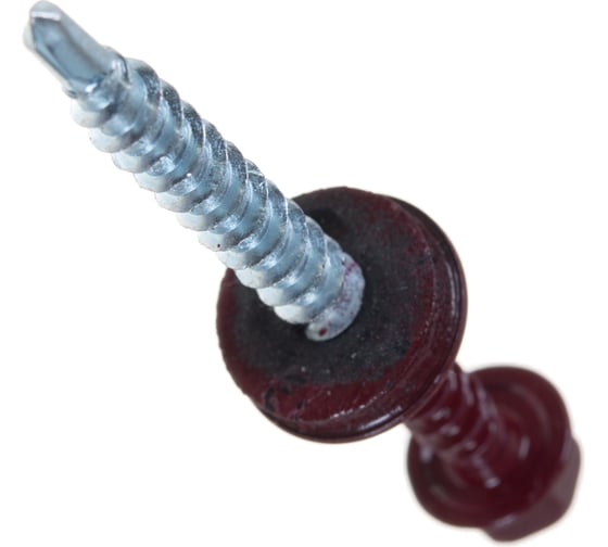 Изображение товара Кровельный саморез Качественный КРЕПЕЖ красное вино RAL 3005, 4.8х51 мм, 95 шт 0500133 КЧ