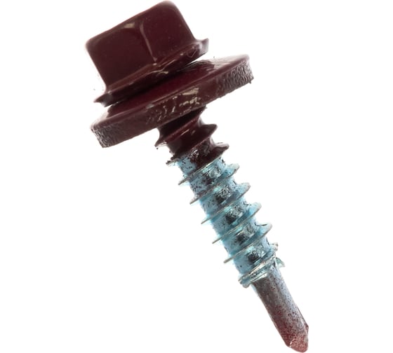 Изображение товара Кровельный саморез Качественный КРЕПЕЖ красное вино RAL 3005, 5.5х25 мм, 150 шт 0500137 КЧ