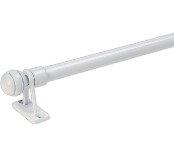 Изображение товара Карниз кафе Эскар витражный, телескопический, сфера, 80-120 см, белый 60220120