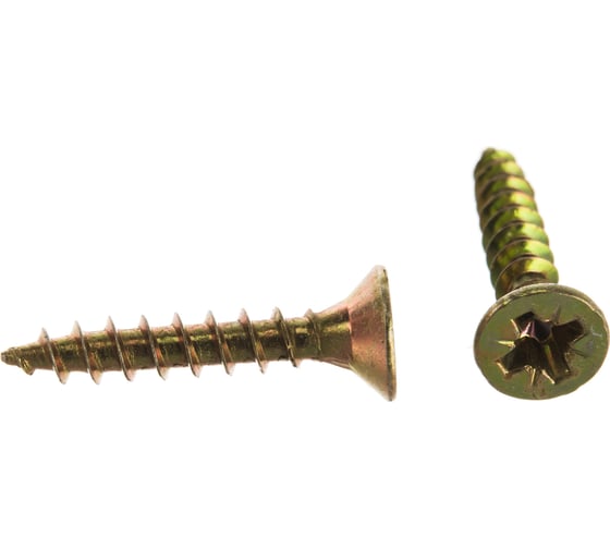 Изображение товара Шуруп Качественный КРЕПЕЖ желтый цинк 3,5x20, 500 шт. 0300437 КЧ