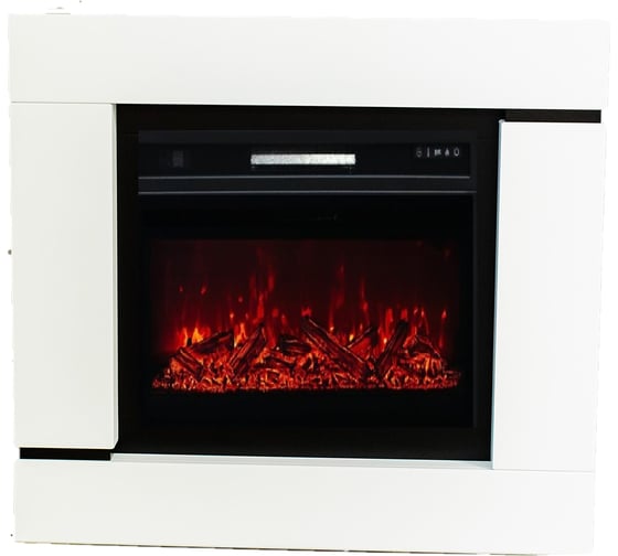 Изображение товара Каминокомплект ELEKAM lazio с очагом pulsar 23 белый 100109